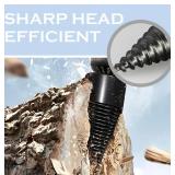 Log Splitter Drill Bit Set with Adapters - Brand New