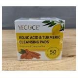 50 YECUCE Kojic Acid & Turmeric Cleansing Pads - Brand New