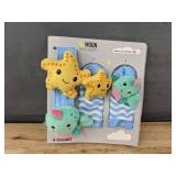 Infant Toys: Colors Cloth Book, Musical Toy Set, Hand and Foot Rattles - Brand New