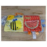 Infant Toys: Colors Cloth Book, Musical Toy Set, Hand and Foot Rattles - Brand New