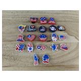 20 USA Patriotic Shoe Charms for Crocs - Brand New