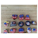 20 USA Patriotic Shoe Charms for Crocs - Brand New