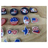 20 USA Patriotic Shoe Charms for Crocs - Brand New