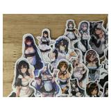 50 Anime Maid Character Stickers - Brand New