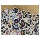 50 Anime Maid Character Stickers - Brand New