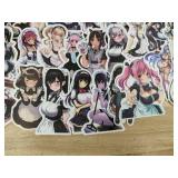 50 Anime Maid Character Stickers - Brand New