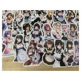 50 Anime Maid Character Stickers - Brand New
