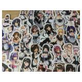 50 Anime Maid Character Stickers - Brand New