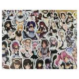 50 Anime Maid Character Stickers - Brand New