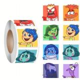 500 Inside Out Character Roll of Stickers - Brand New