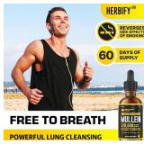 Herbify Mullein Drops 4 oz, Immune & Lung Support Supplement $36 Retail - Brand New