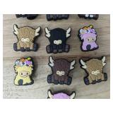 10 Highland Cow Shoe Charms for Crocs - Brand New