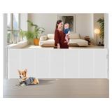 White 37" x 200" Retractable Pet and Baby Safety Gate - Brand New *B