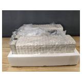 2 Ceramic White with Tan Touch Table Lamps - Brand New *B