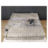 2 Ceramic White with Tan Touch Table Lamps - Brand New *B