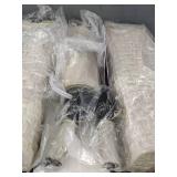 2 Ceramic White with Tan Touch Table Lamps - Brand New *B