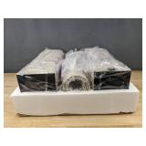 2 Ceramic White with Tan Touch Table Lamps - Brand New *B