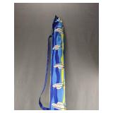 Blue Beach Umbrella with Sailboat Design, Carrying Case - Brand New *B