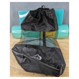 Whitecloudz Yoga Kit: Green Mat, Towels, Blocks, and Carry Bag - Brand New *B