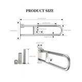 30-Inch Stainless Steel Flip-Up Bathroom Grab Bar with Paper Holder $71 Retail - Brand New *B