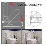 30-Inch Stainless Steel Flip-Up Bathroom Grab Bar with Paper Holder $71 Retail - Brand New *B