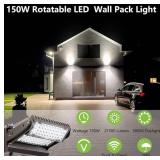 2 Rotatable 150W LED Wall Pack Lights, Dusk to Dawn - Brand New *B