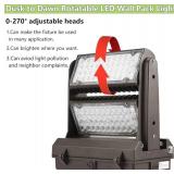 2 Rotatable 150W LED Wall Pack Lights, Dusk to Dawn - Brand New *B