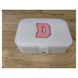 White Jewelry Box with D Patch - Brand New *B