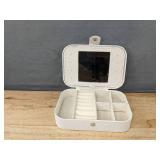 White Jewelry Box with D Patch - Brand New *B