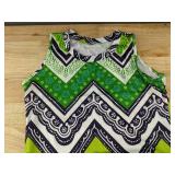 Womens Sleeveless Long Dress, Green Blue White Size Small - Brand New *B