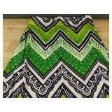 Womens Sleeveless Long Dress, Green Blue White Size Small - Brand New *B