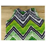 Womens Sleeveless Long Dress, Green Blue White Size Small - Brand New *B