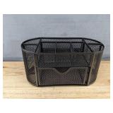 2 Black Mesh Office Supply Organizers - Brand New *B