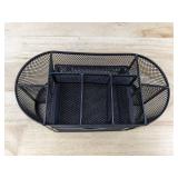 2 Black Mesh Office Supply Organizers - Brand New *B