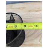 2 Black Mesh Office Supply Organizers - Brand New *B