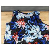 Womens Sleeveless Floral Dress Small Blue Black Red White - Brand New *B