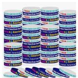 100 Asian American Pacific Islander Heritage Month Silicone Bracelets - Brand New