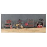 4 Heart-Shaped Acrylic Inspirational 4.5" Plaques - Brand New *B