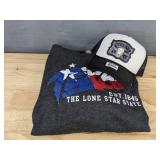 Texas Graphic Hoodie and Texas Snapback Hat, Men