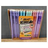 BIC Xtra Smooth Mechanical Pencils 40-Pack Pastel 0.7mm #2 - Brand New