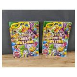 2 Crayola Epic Book of Awesome Coloring Books - Brand New