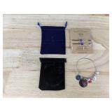 Bracelet with Charms and Best Friend Evil Eye Bracelet Set - Brand New