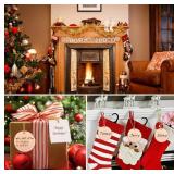 30 Piece Wood Slices Ornament Set with Twine for DIY Crafts and Holiday Decor - Brand New