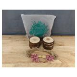30 Piece Wood Slices Ornament Set with Twine for DIY Crafts and Holiday Decor - Brand New