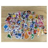 50 Animated Movie Character Stickers: Disney Pixar Cartoons - Brand New