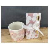 2pc Mug, Notepad & Pen Gift Sets: Flower & Butterfly - Brand New