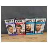 4 Boxes Just for Men Hair & Beard Color Collection - Brand New