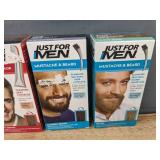 4 Boxes Just for Men Hair & Beard Color Collection - Brand New