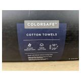 6 Fromm Colorsafe Cotton Towels in Navy, 16 x 29 in - Brand New