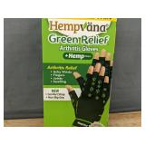 Hempvana Green Relief Arthritis Gloves L/XL - Brand New